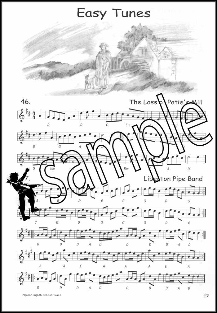 2nd sample page from Popular English Session Tunes Music Book