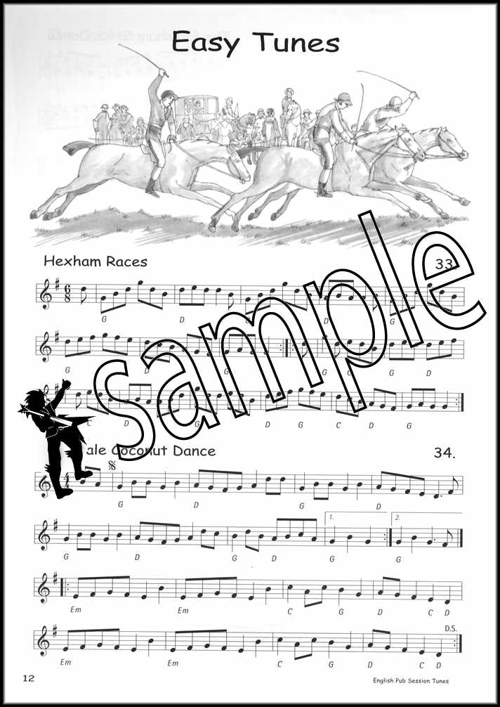 1st sample page from English Pub Session Tunes Music Book