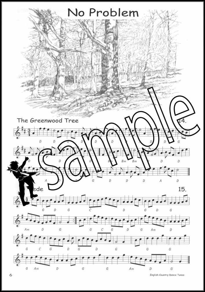 1st sample page from English Country Dance Tunes Music Book