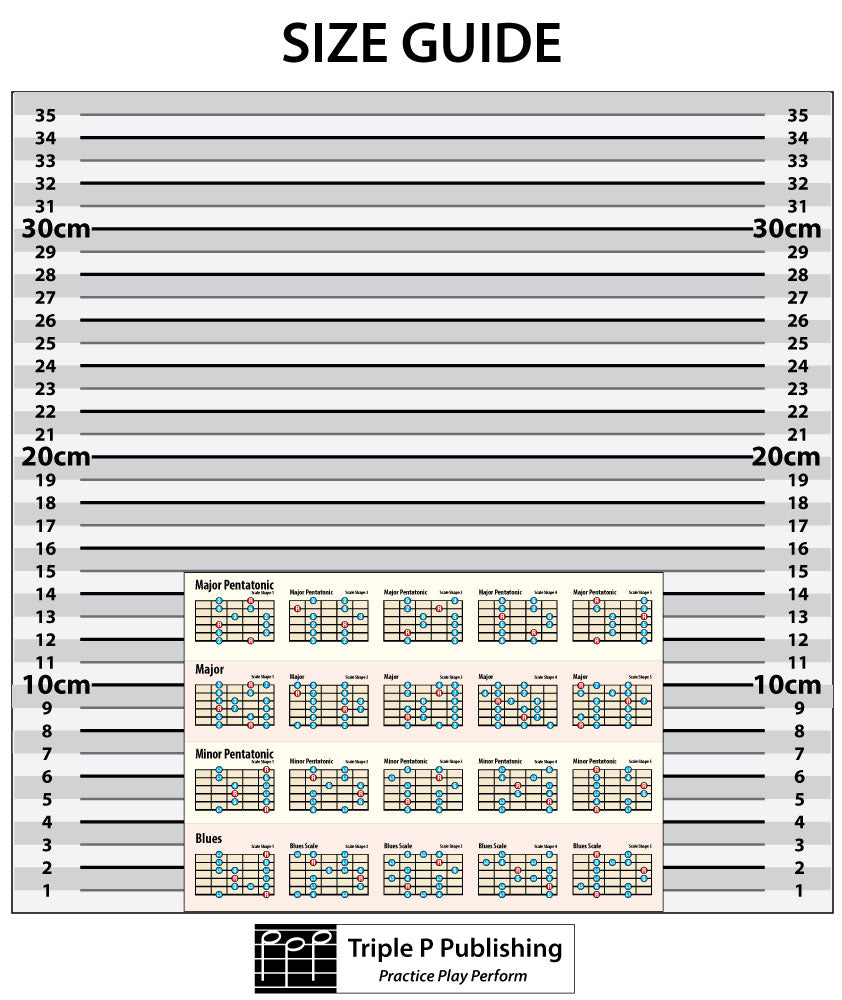 Image of the chart with a measured backdrop so you can see the size at a glance