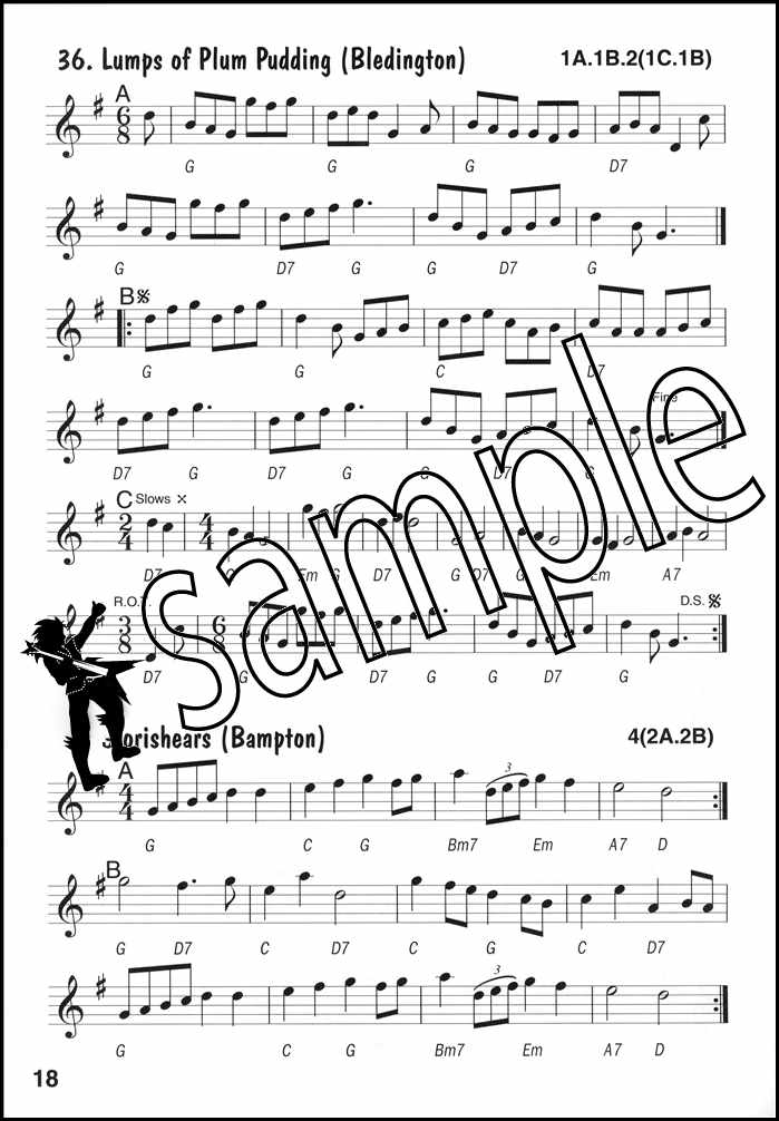 2nd sample page from Mally's Cotswold Morris Book Volume 2