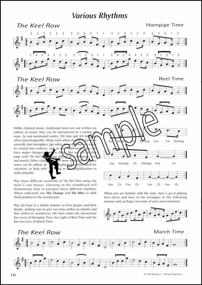 3rd sample page from The D/G Melodeon Absolute Beginners