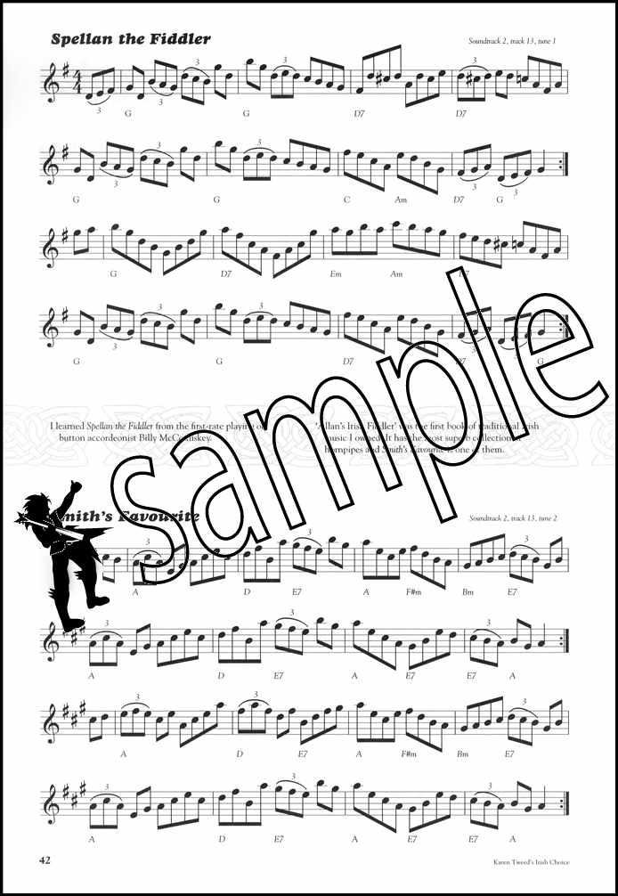 3rd sample page from Traditional Irish Music for Accordion