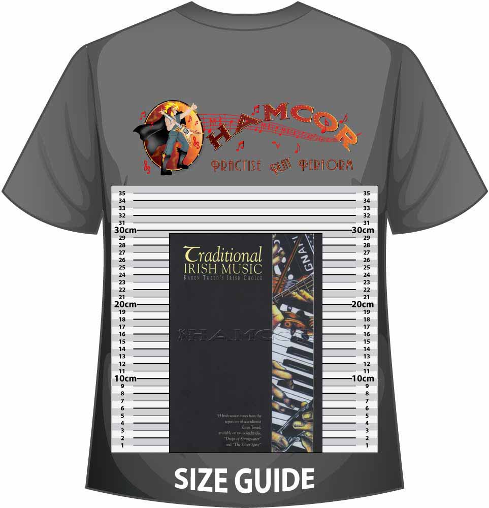 front cover of Traditional Irish Music for Accordion on a size guide