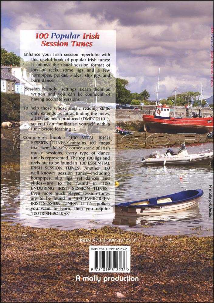 back cover of 100 Popular Irish Session Tunes Music Book