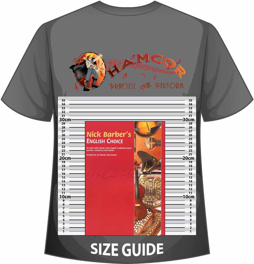 front cover of Nick Barber's English Choice on a size guide