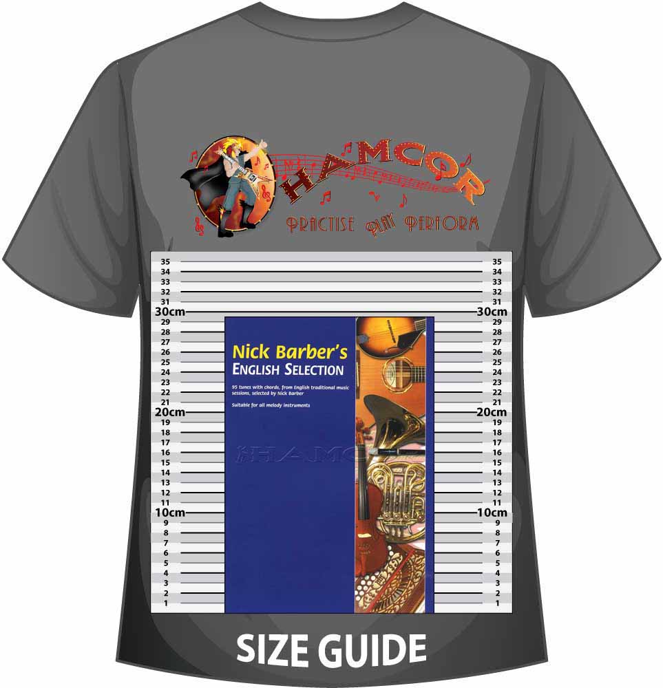 front cover of Nick Barbers English Selection on a size guide