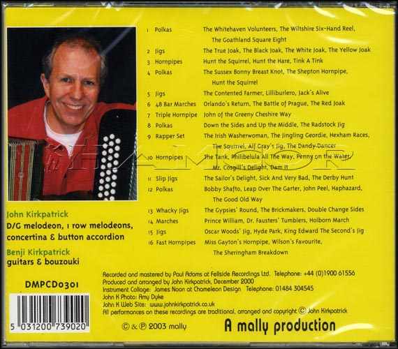 Back cover of CD case