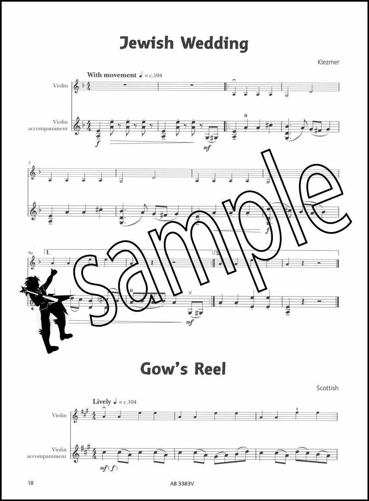 2nd sample page from ABRSM Violin Star 1 Accompaniment Book