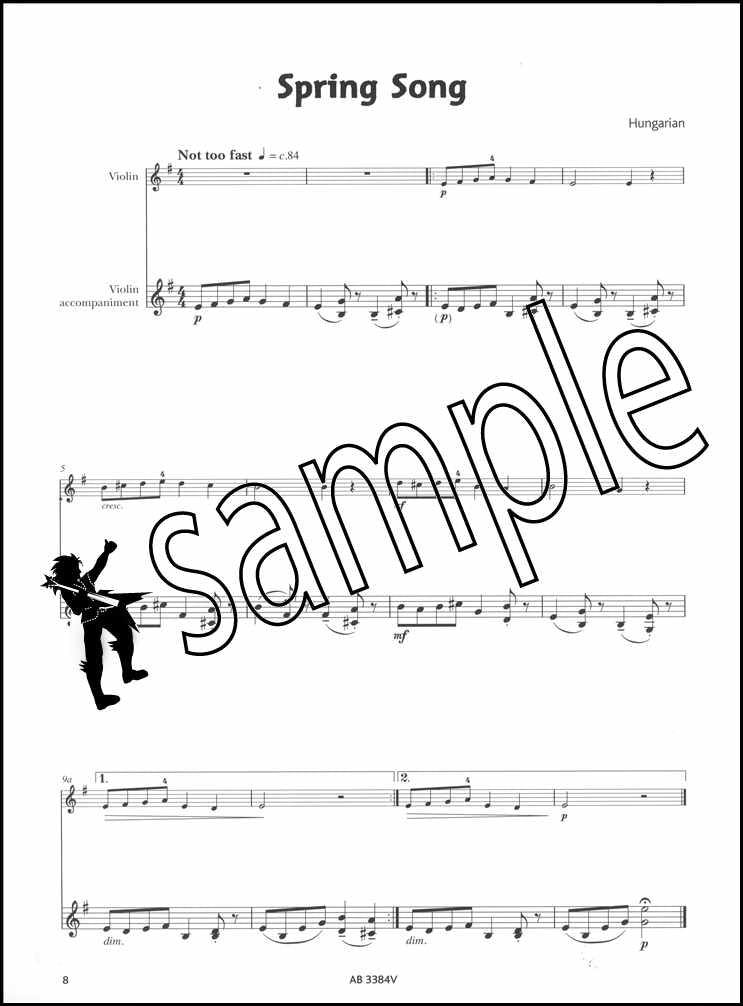 1st sample page from ABRSM Violin Star 2 Accompaniment Book
