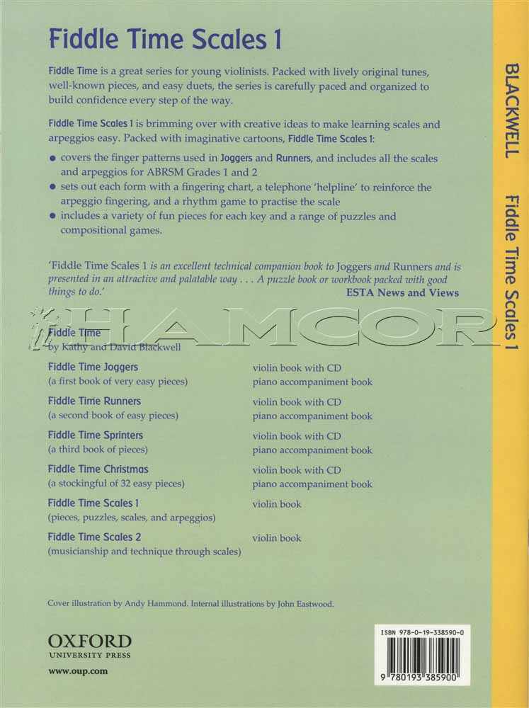 back cover of Fiddle Time Scales Book 1