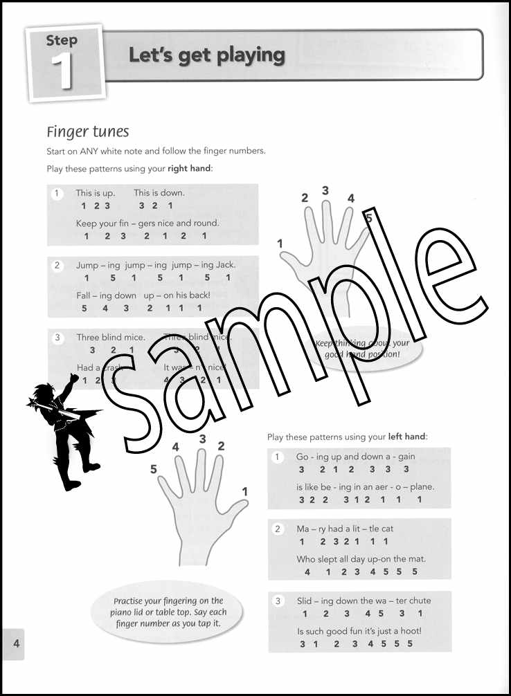 1st sample page from Pam Wedgwood's Piano Basics 1 Book/Audio