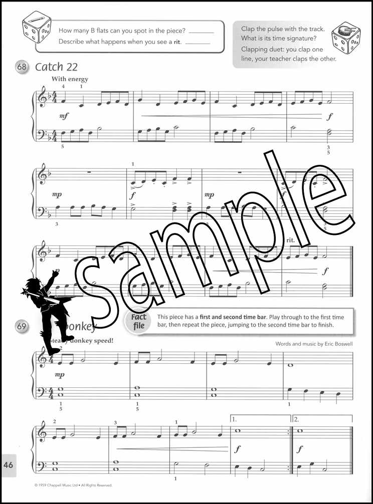 3rd sample page from Pam Wedgwood's Piano Basics 1 Book/Audio