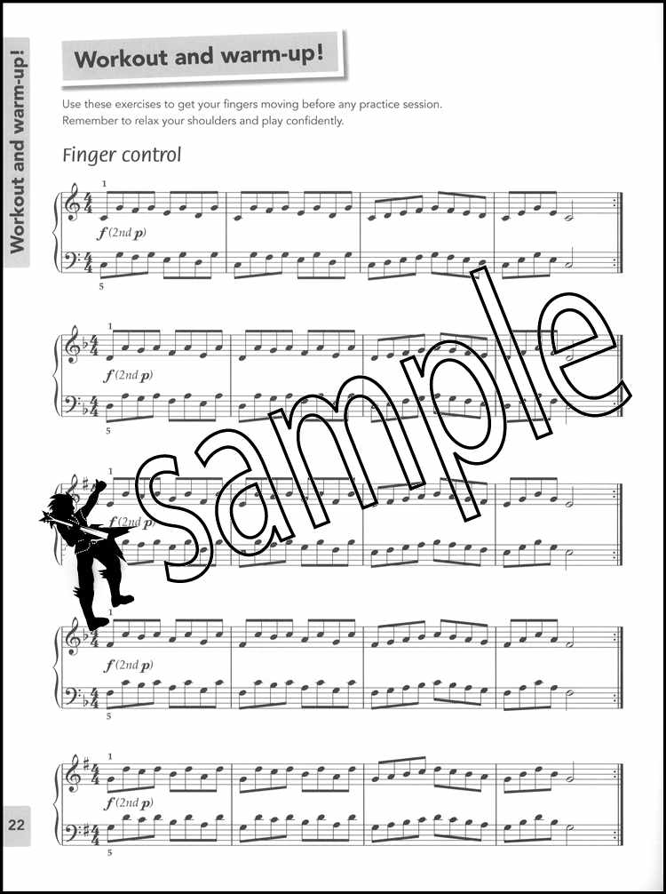 3rd sample page from Pam Wedgewood's Piano Basics Workouts Beginner-Grade 1