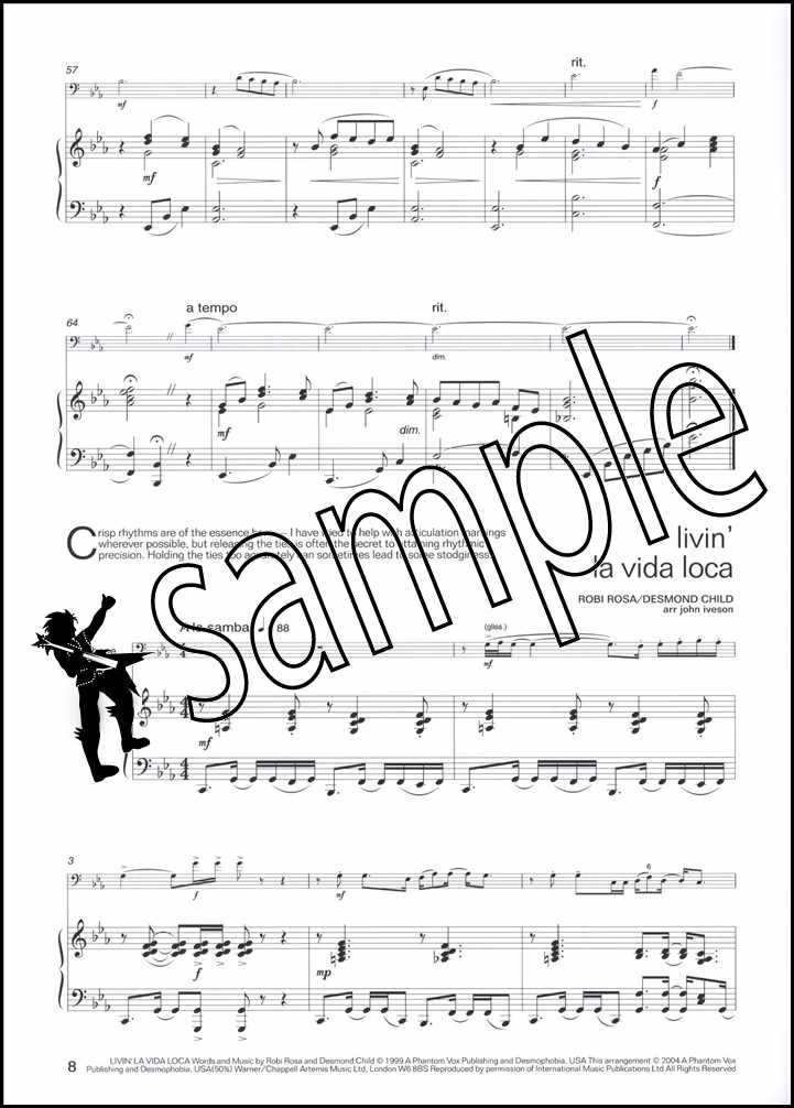 back cover of Lets Face the Music for Trombone/Euphonium Bass Clef Book Only
