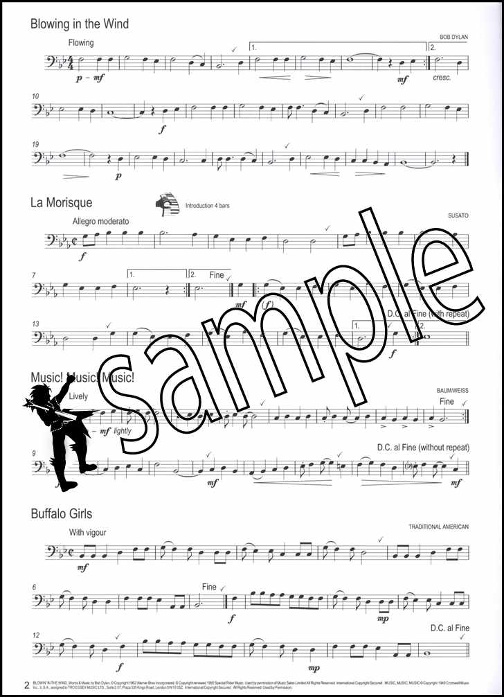 1st sample page from Winner Scores All Trombone Bass Clef Book Only