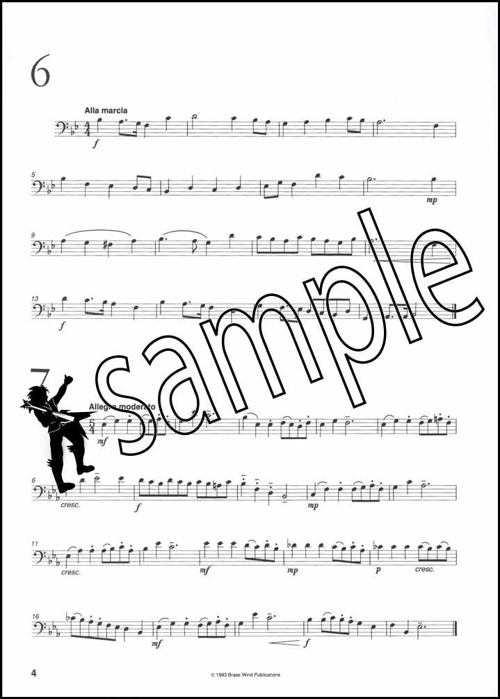 2nd sample page from Splinters of Bone Studies for Trombone Bass Clef by Derek Bourgeois