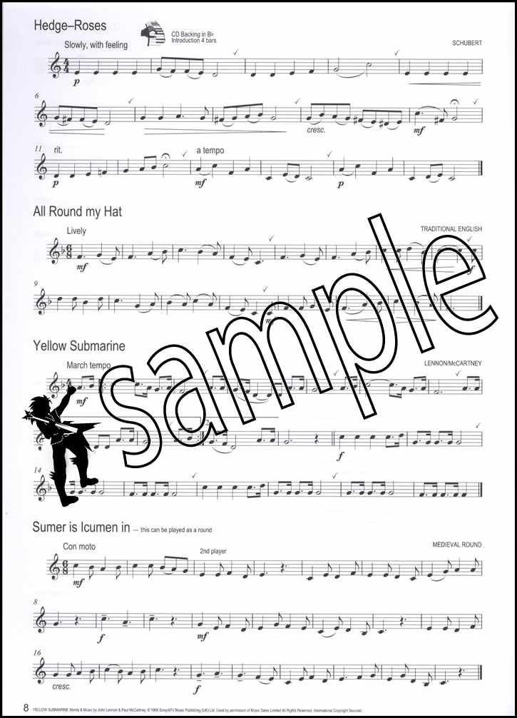 2nd sample page from Winner Scores All Trumpet Horn Baritone Book Only