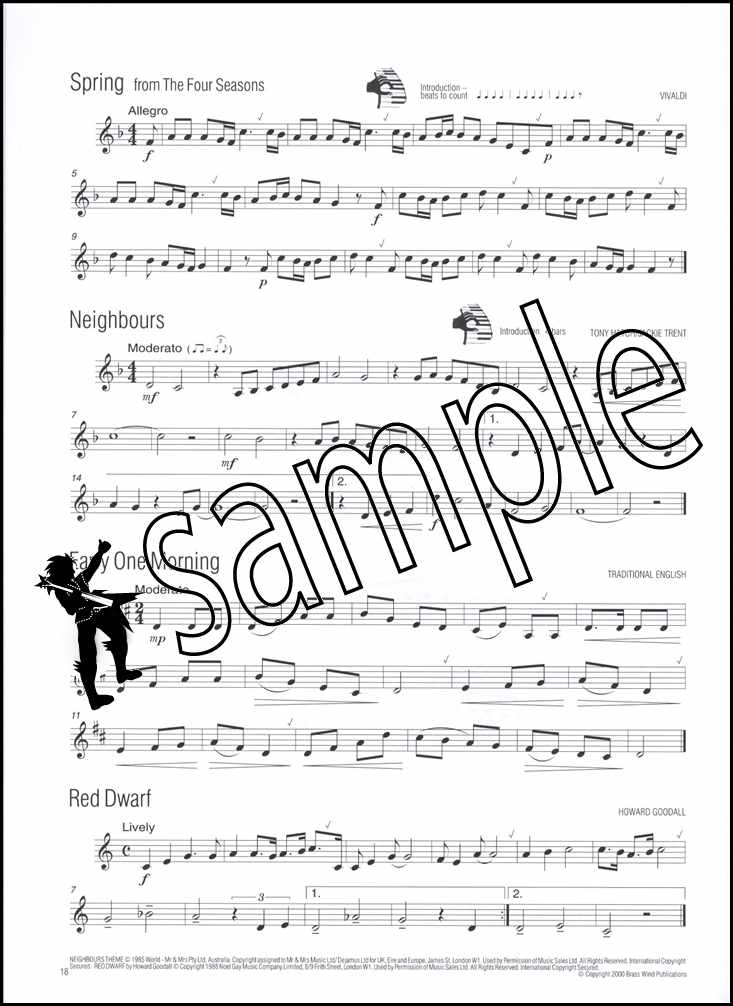3rd sample page from Easy Winners for Trumpet Euphonium Trombone Book/CD