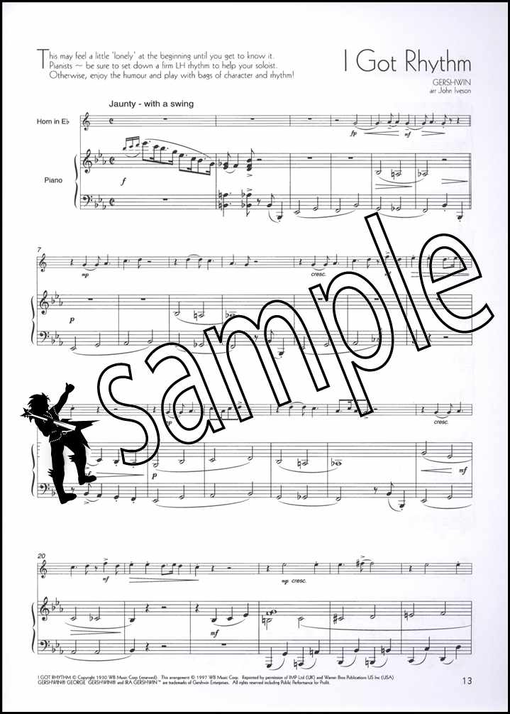 back cover of A Little Light Music Eb Horn