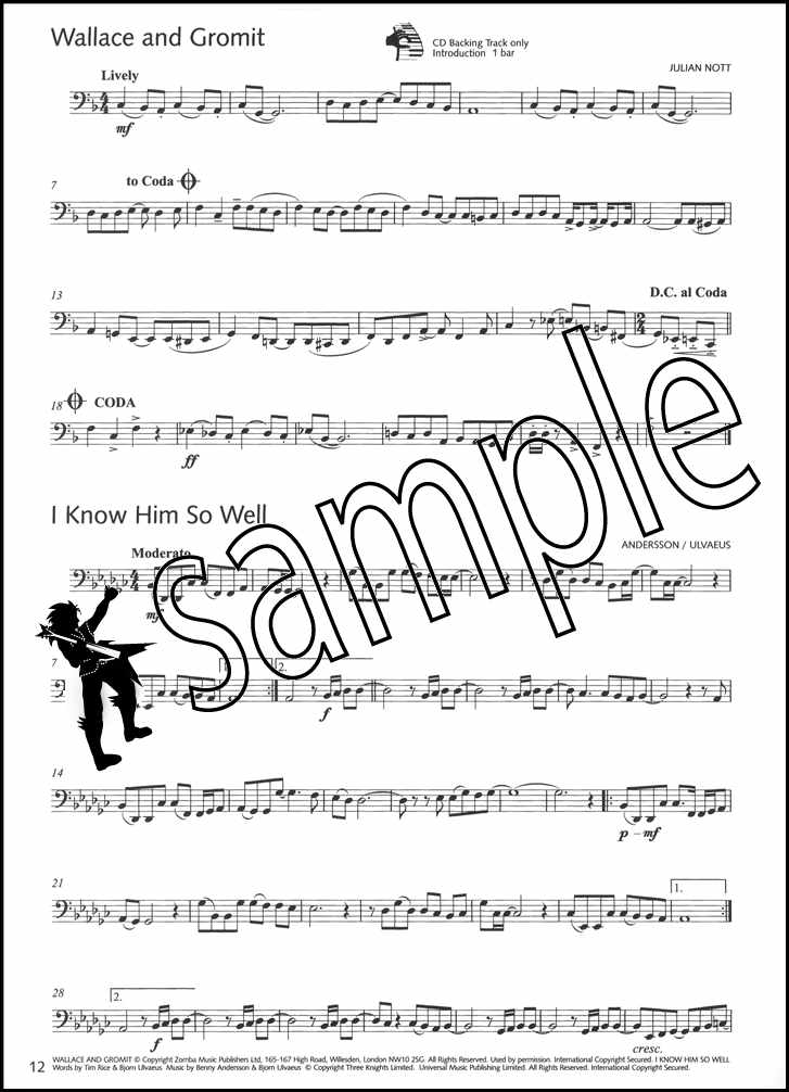 2nd sample page from Great Winners for Tuba Bass Clef Book Only