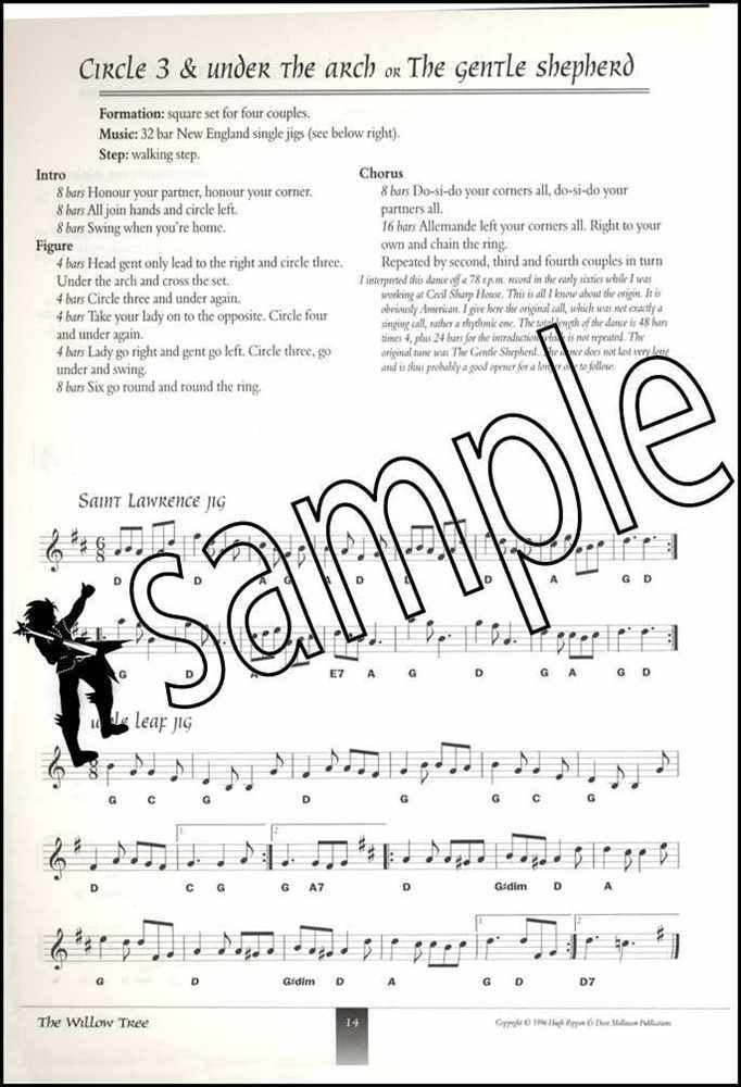 2nd sample page from The Willow Tree & Other English Folk Dances