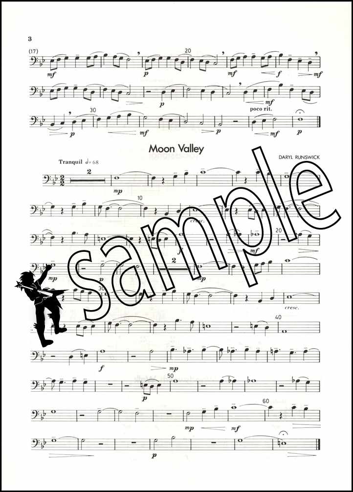 3rd sample page from Up Front Album for Trombone Book 2 Bass Clef