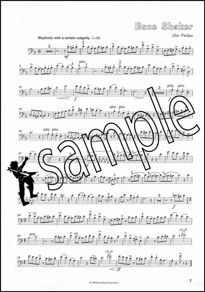2nd sample page from Jazzed Up Too for Trombone Bass Clef by Jim Parker