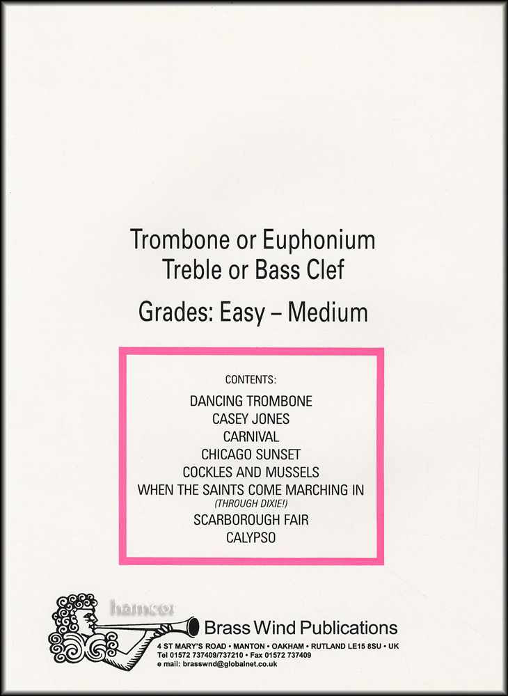 back cover of All Jazzed Up for Trombone Bass Clef Book Only