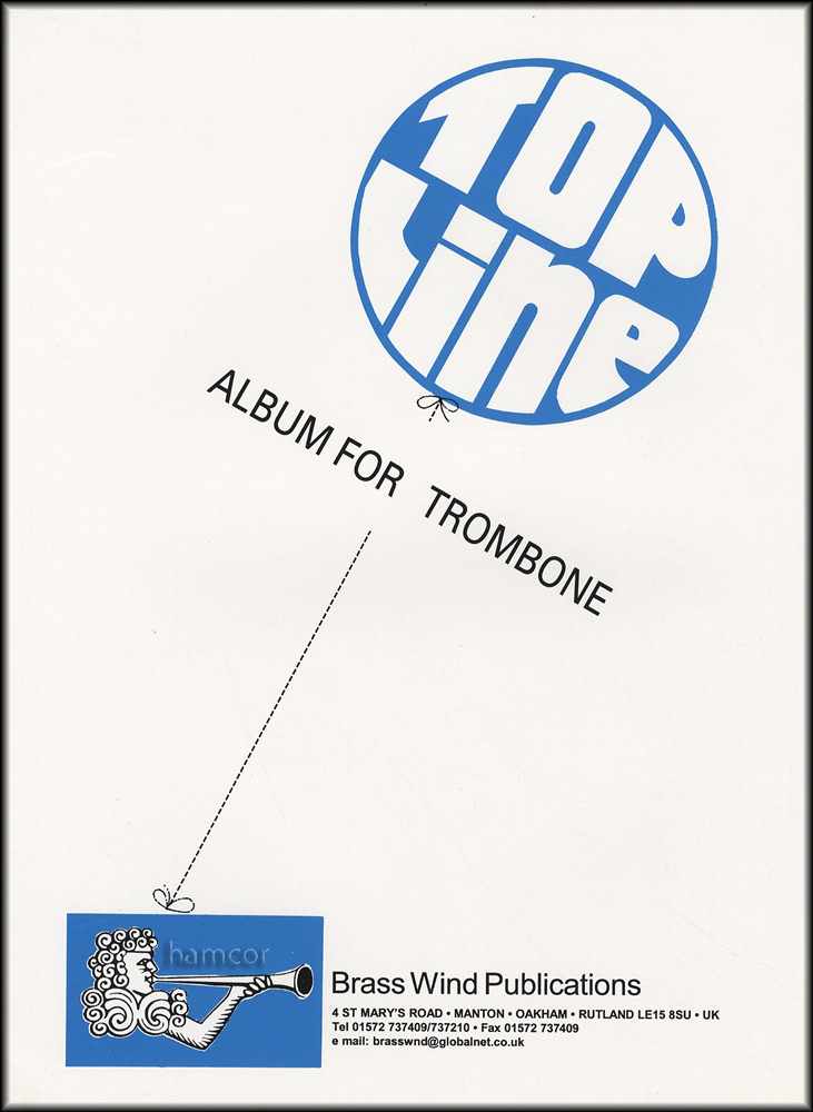 back cover of Top Line Album for Trombone Bass Clef