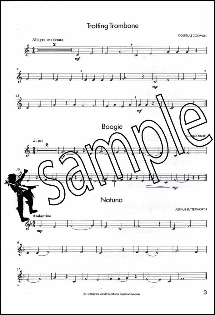 1st sample page from Keynotes Album for Trombone Treble Clef