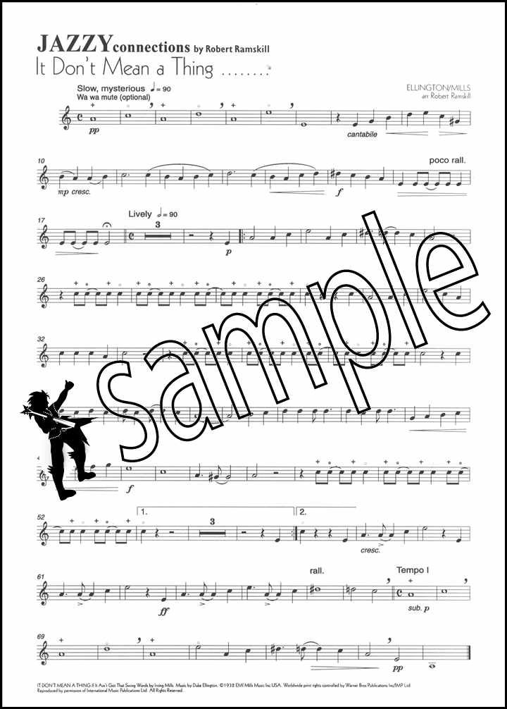 1st sample page from Jazzy Connections for Trombone Treble Clef by Robert Ramskill