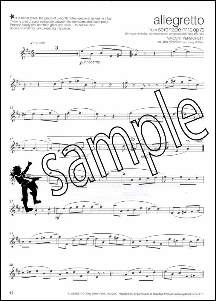 2nd sample page from Across the Pond 1 for Trombone Treble Clef Book Only by Jim McMillen