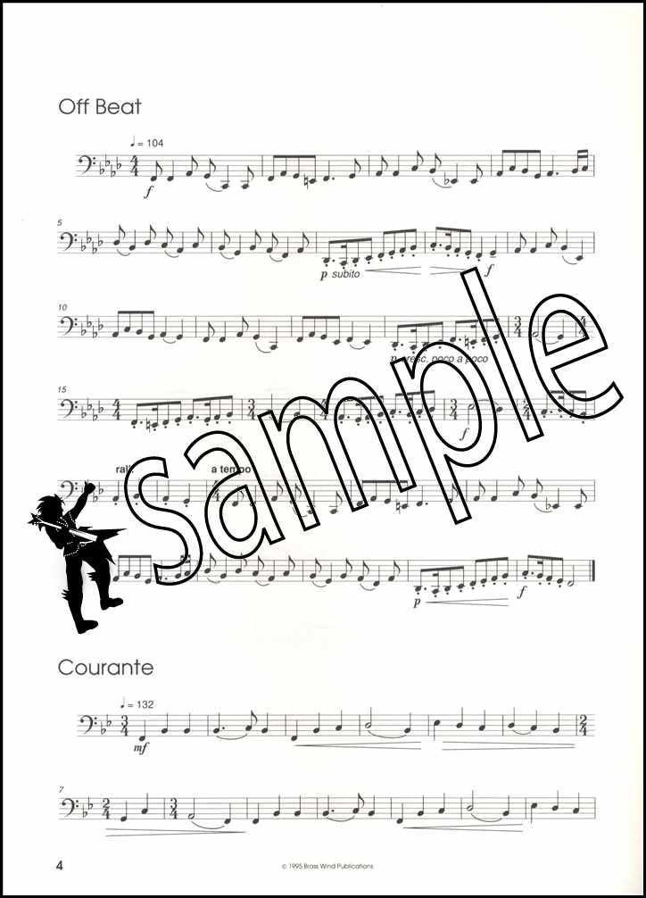 2nd sample page from Featuring Melody Studies for Tuba Bass Clef by Peter Lawrance