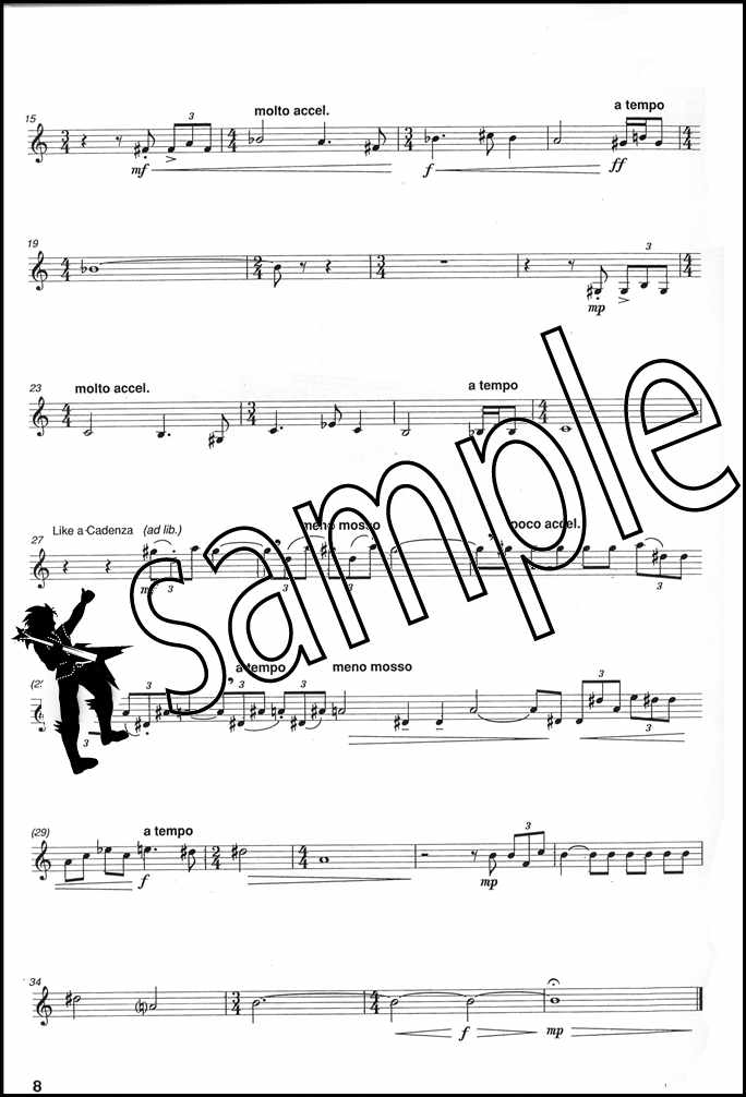 2nd sample page from Sketches from Don Quixote for Tuba Treble Clef by Nigel Clarke