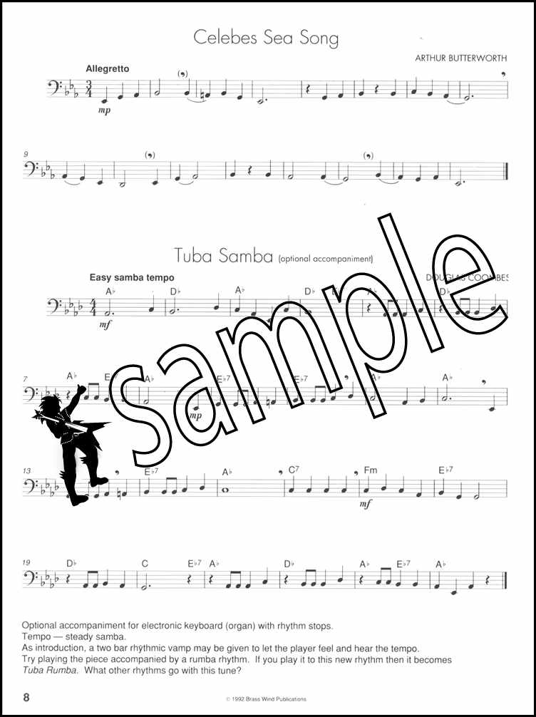 3rd sample page from Keynotes Album for Eb Bass/Tuba Bass Clef