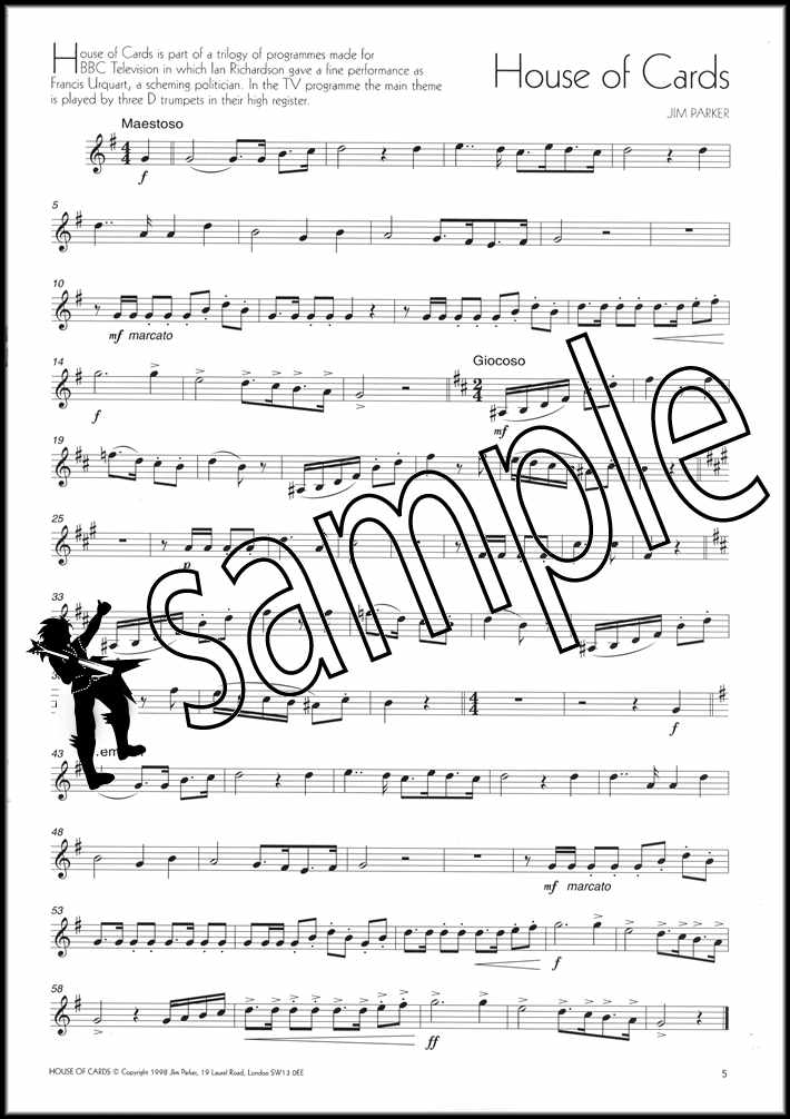 2nd sample page from The Music of Jim Parker for Tuba/Eb Bass Treble Clef