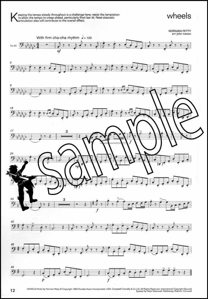 2nd sample page from Lets Face The Music for Tuba/Eb Bass Bass Clef