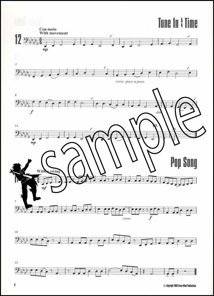 2nd sample page from 20 Supplementary Tunes for Tuba Bass Clef by Edward Gregson