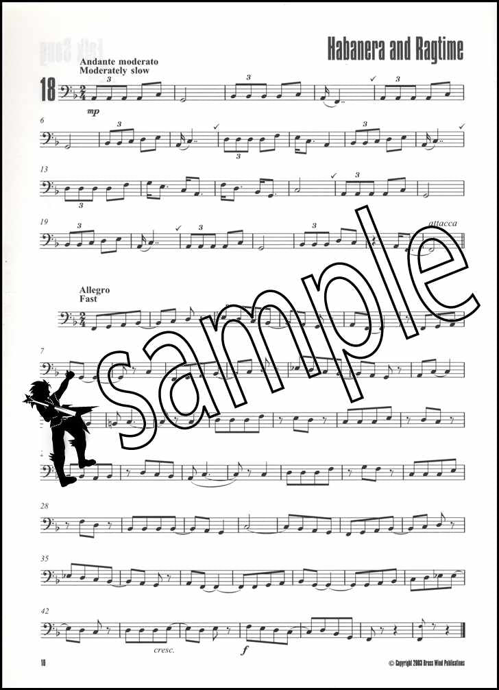 3rd sample page from 20 Supplementary Tunes for Tuba Bass Clef by Edward Gregson