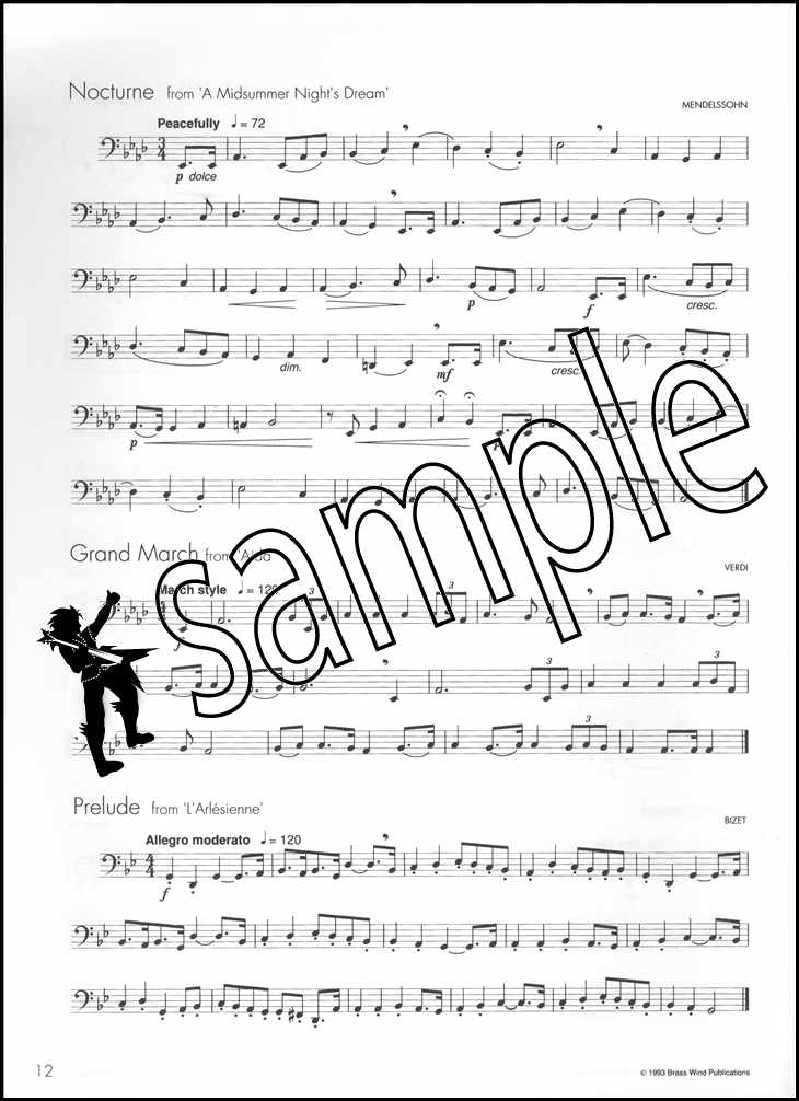 2nd sample page from Winners Galore for Tuba Bass Clef Book Only