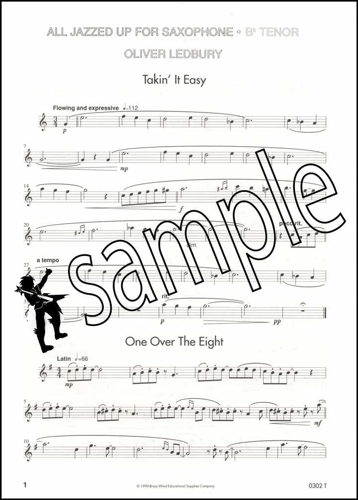 1st sample page from All Jazzed Up for Tenor Saxophone by Oliver Ledbury