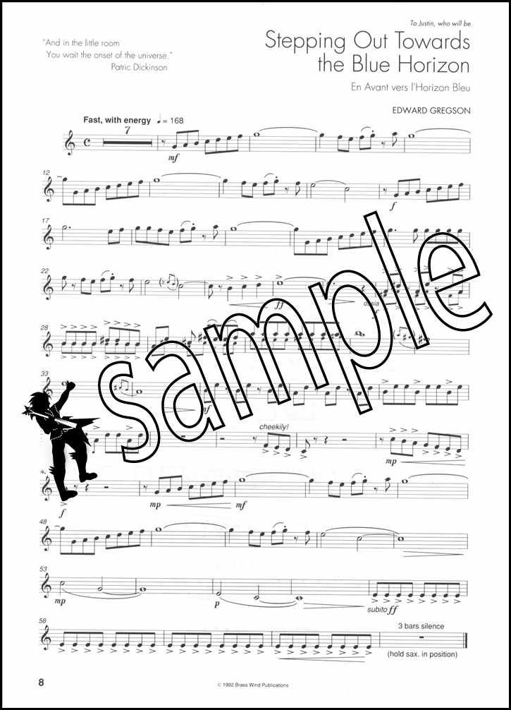 2nd sample page from Up Front Album for Alto Saxophone