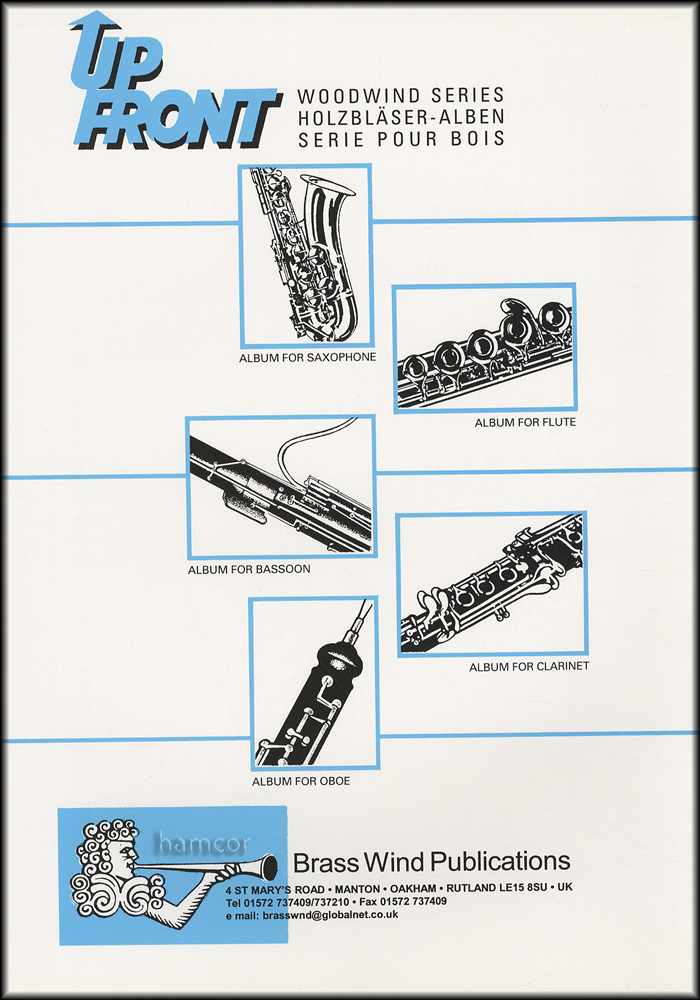 back cover of Up Front Album for Tenor Saxophone
