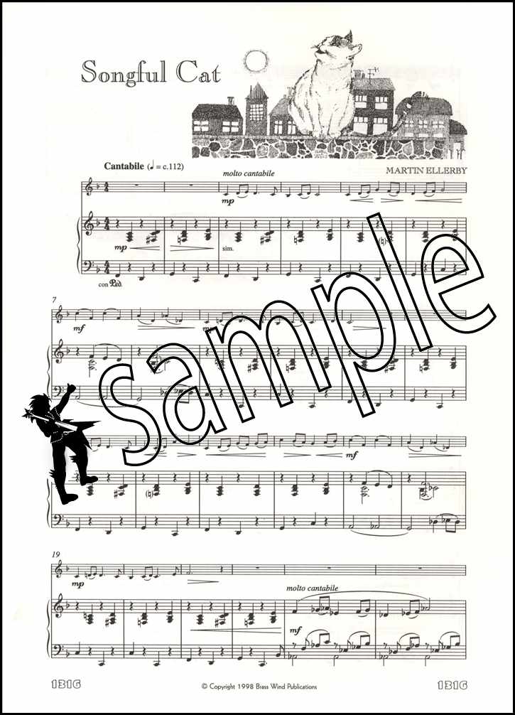 3rd sample page from Charismatic Cats for Alto Saxophone by Martin Ellerby