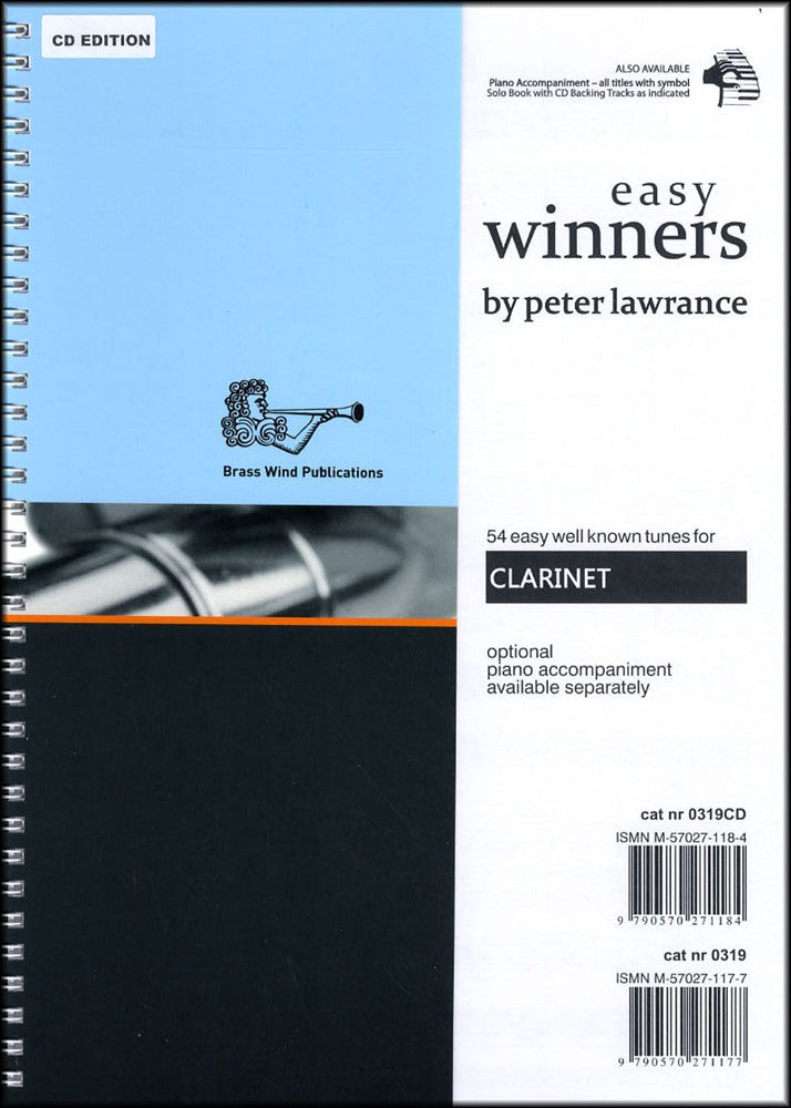 front cover of Easy Winners for Clarinet Book/CD