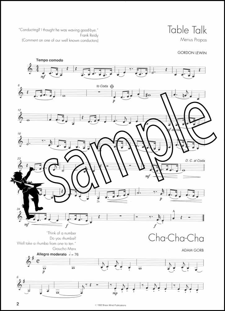 1st sample page from Up Front Album for Clarinet