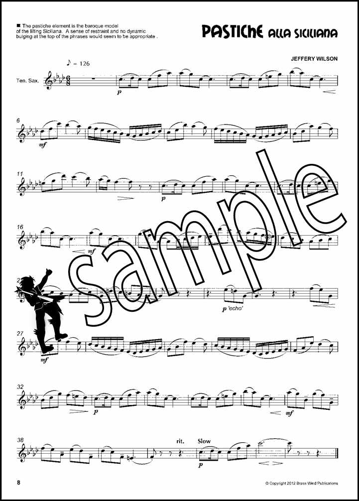 2nd sample page from Saxploration for Tenor Saxophone by Jeffery Wilson