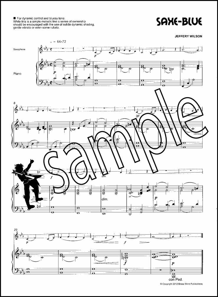 3rd sample page from Saxploration for Tenor Saxophone by Jeffery Wilson