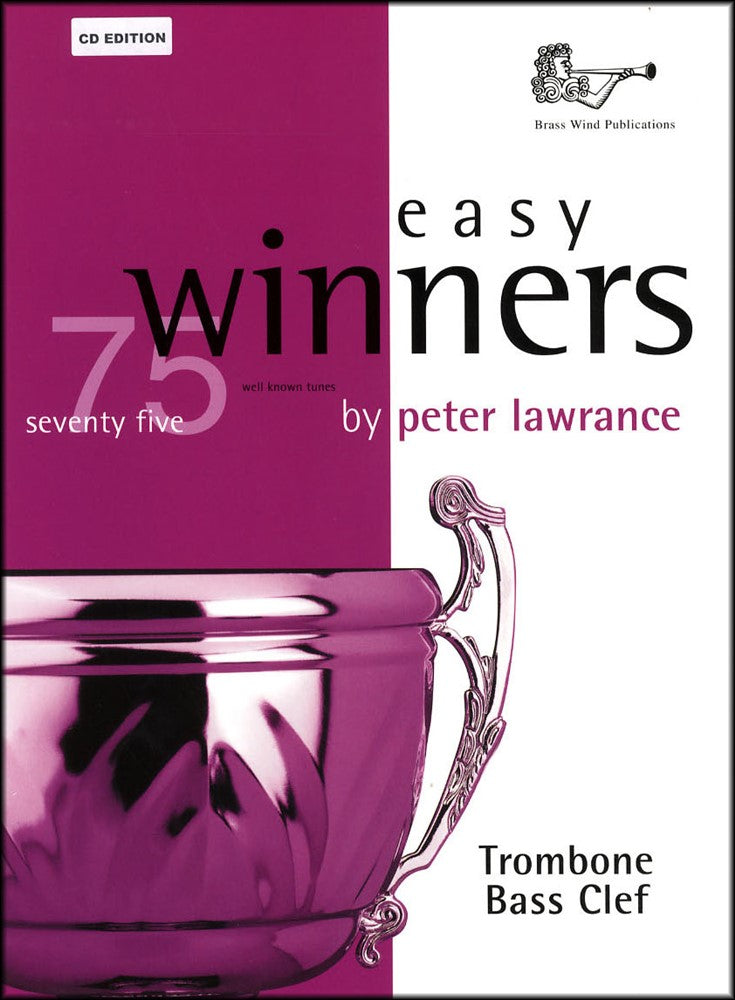 front cover of Easy Winners for Trombone Bass Clef Book/CD